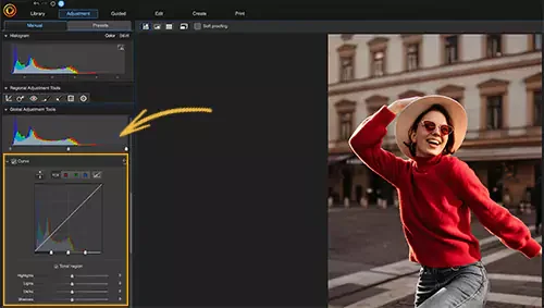 PhotoDirector - Curve