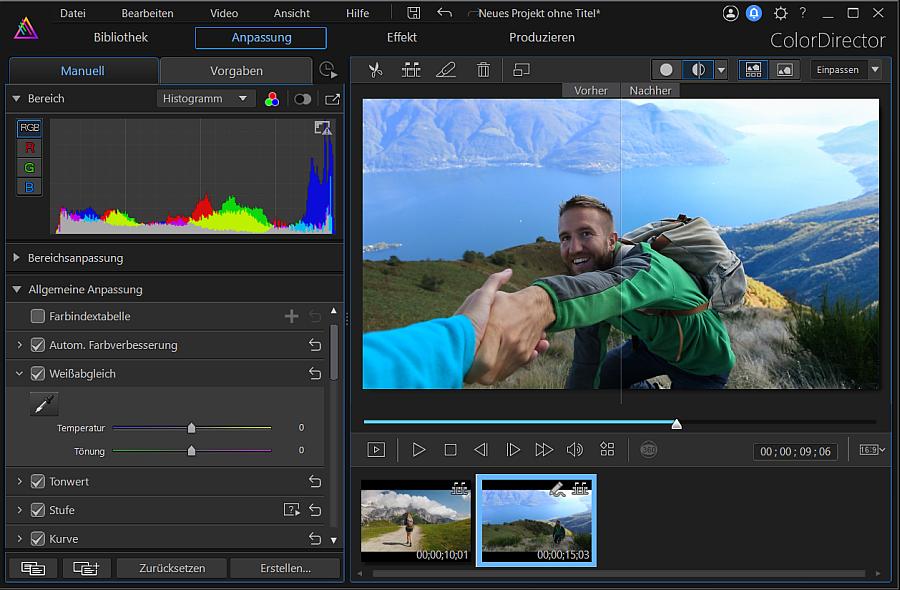 Color Director in der Director Suite