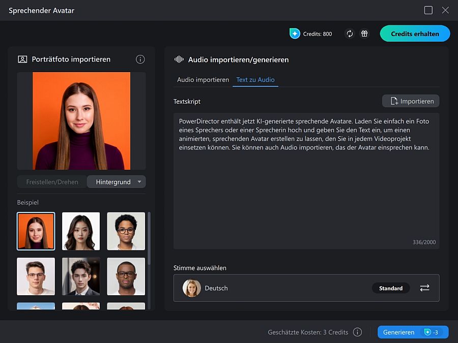 PowerDirector Oberfläche