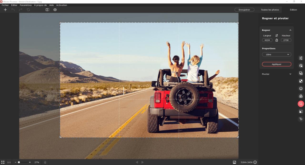 Movavi - Logiciel pour recadrer une photo