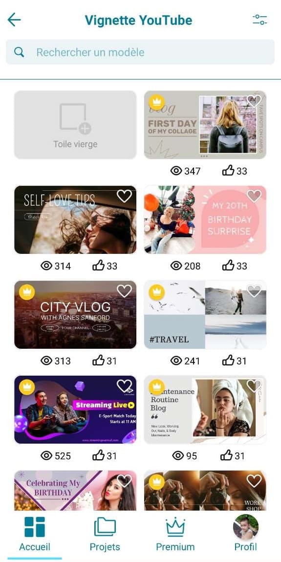Promeo - choisir un modele