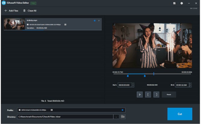 Gihosoft Free Video Cutter
