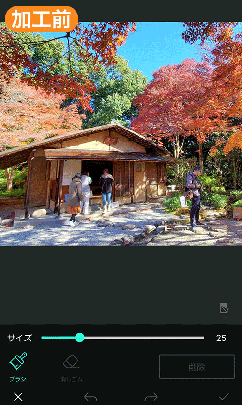 AI 技術で一瞬で消す例2