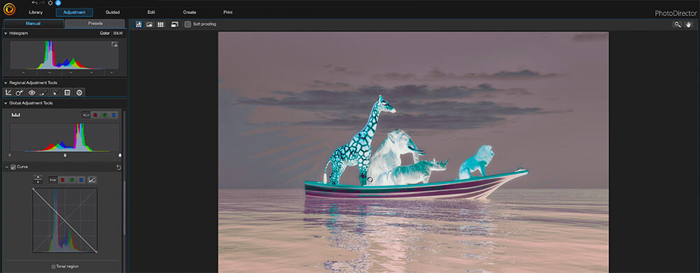 PhotoDirector - surreal inverted image