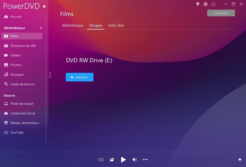 Lire un DVD avec PowerDVD sur Windows 10