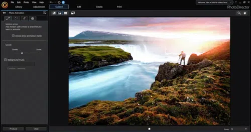 Interfaz de PhotoDirector - Creador de GIF