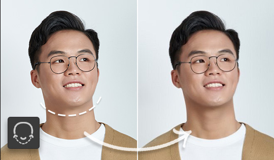 手機P圖瘦臉效果