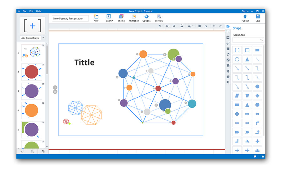 Focusky Presentation Maker Interface