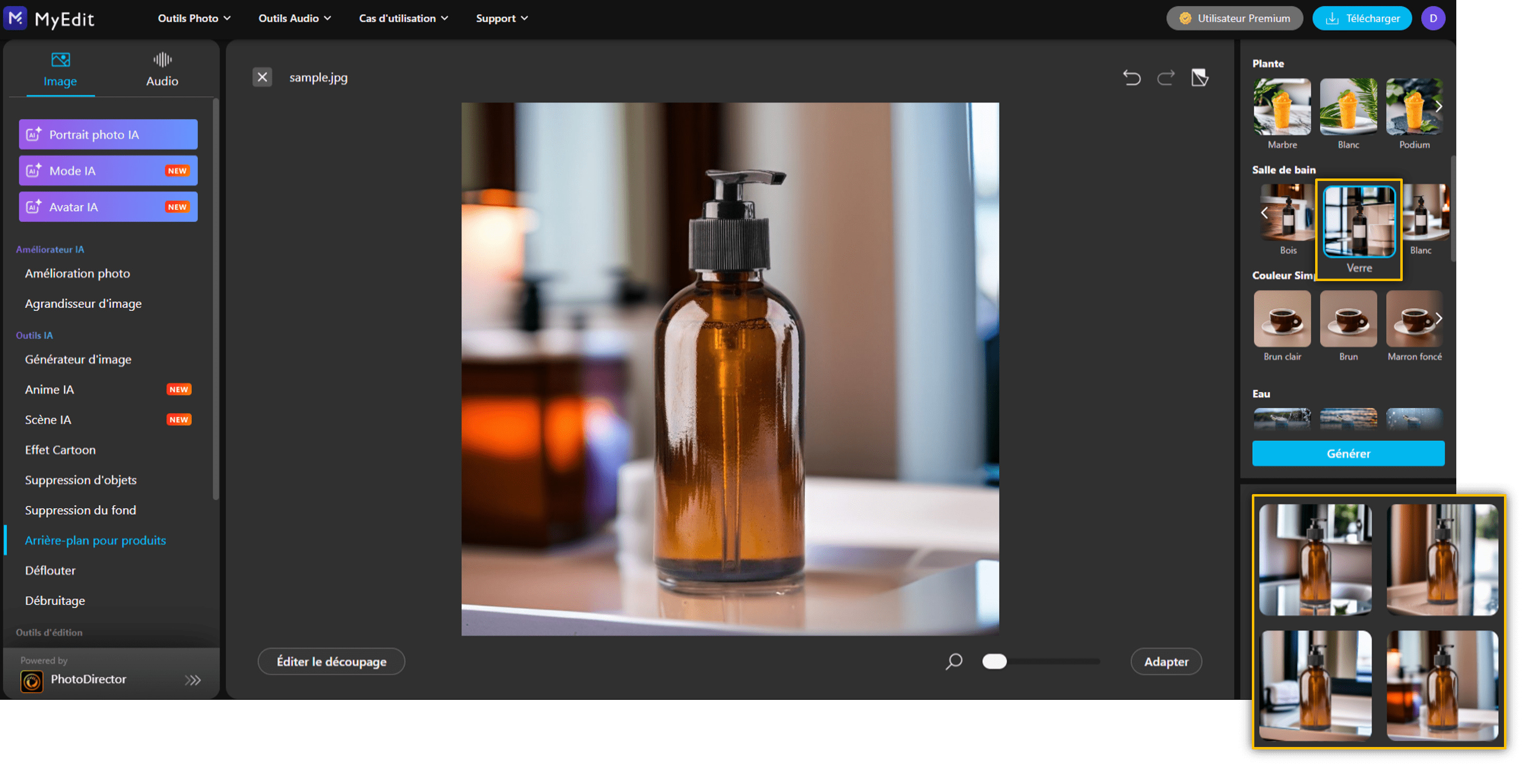 Détourer une image en ligne avec MyEdit