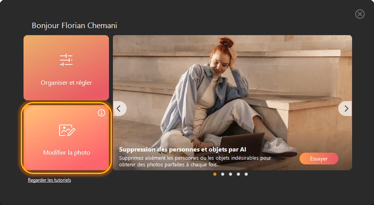 PhotoDirector - Détourer une image étape 1