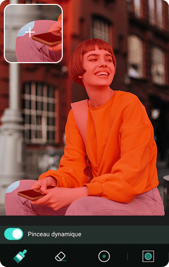 PhotoDirector - Détourer une image étape sur mobile