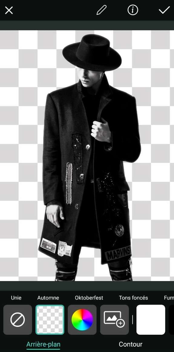 PhotoDirector Interface - appli pour détourer une image