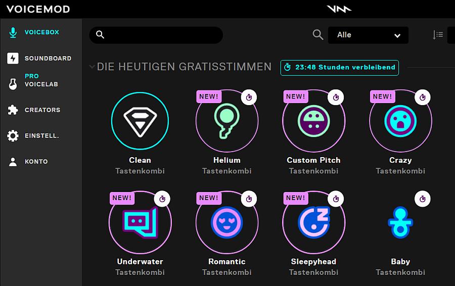 Voicemod Gratisstimmen