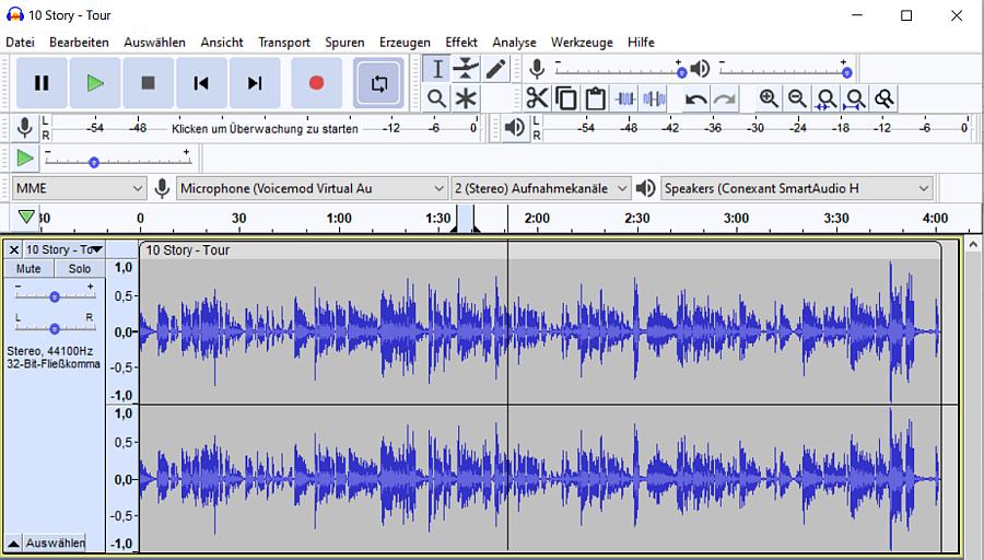 Audacity Audiobearbeitung