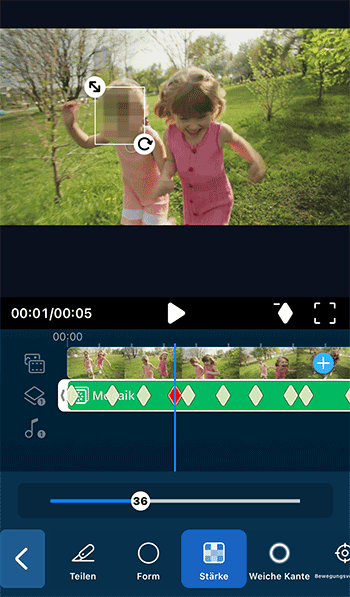Videos manuell verpixeln mit Keyframes