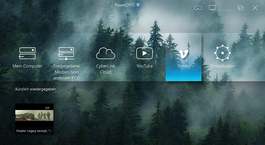 PowerDVD im TV Modus