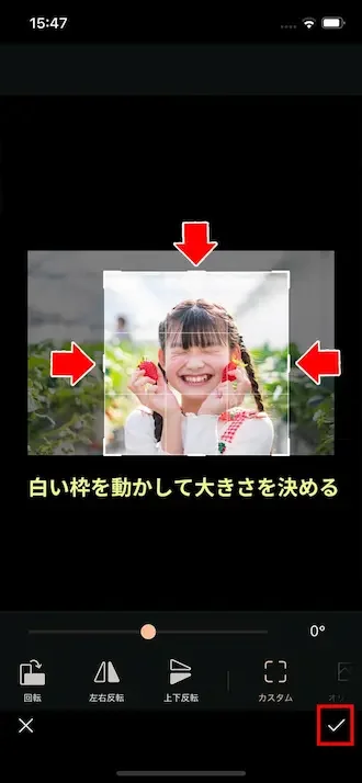 PhotoDirector Mobile まとめたい写真を1枚選ぶ手順10