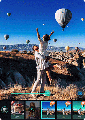 Usa la mejor app app, PhotoDirector para difuminar fotos