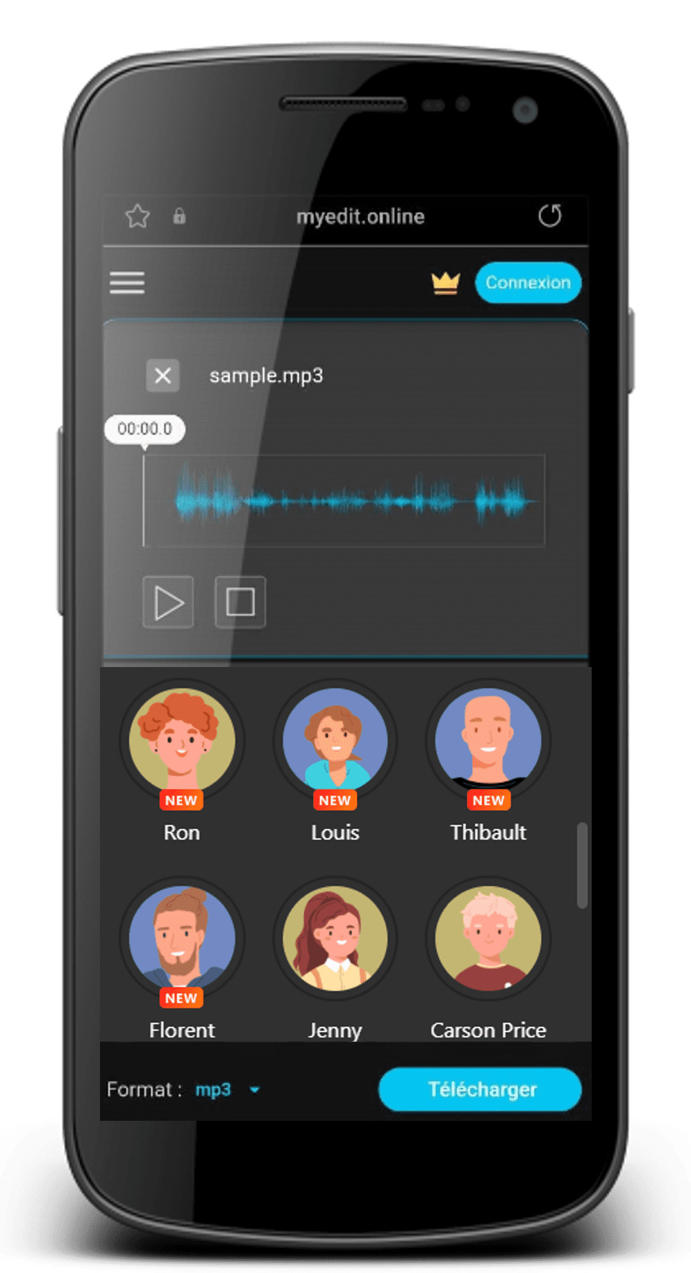 interface MyEdit pour modifer sa voix