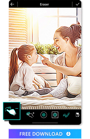 Use the best photo editor app, PhotoDirector to create your own sketch photo