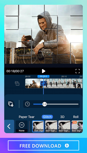 Use the best video editor app, PowerDirector to add fantastic glitch effects to your video
