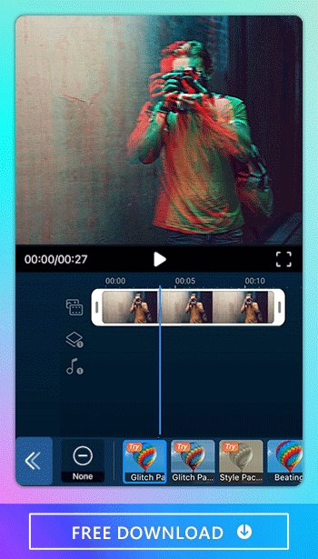 Use the best video editor app, PowerDirector to add fantastic glitch effects to your video