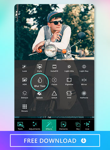 Use the best photo editor app, PhotoDirector to create amazing blur effects