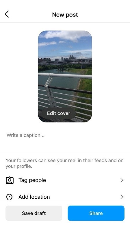 Instagram - Share your post to your Instagram feed