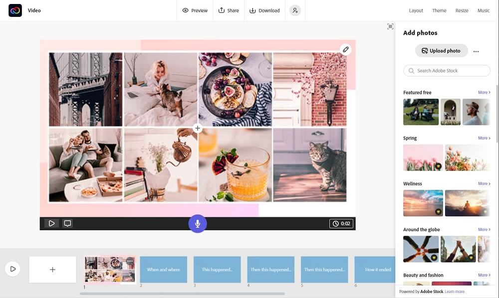Adobe Express Free Interface