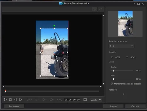 recortar zoom y paneo