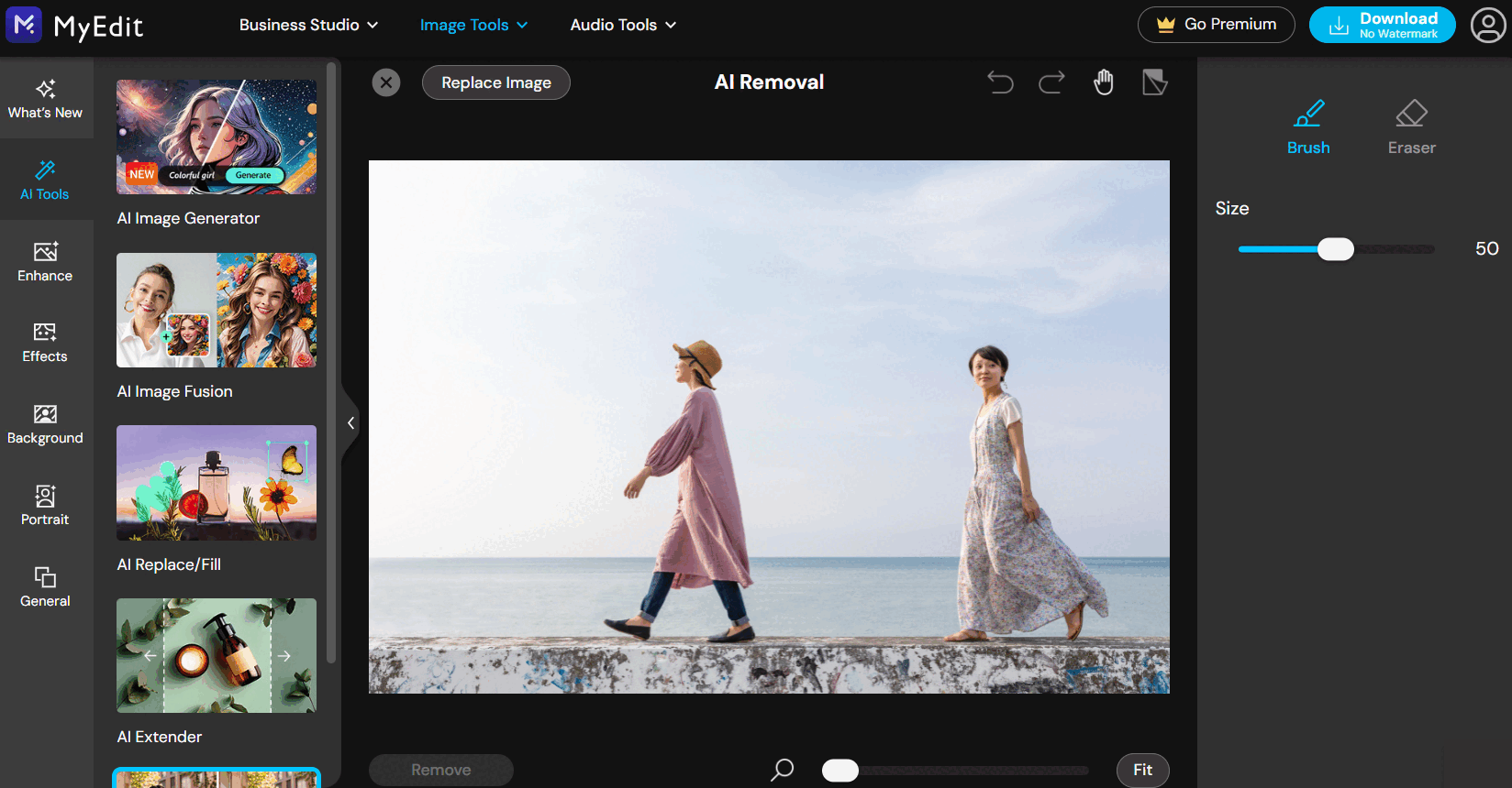 Remove a Person from Photos Online with MyEdit