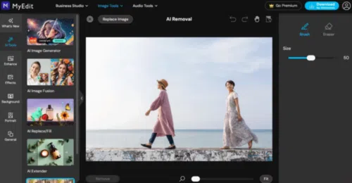 Remove a Person from Photos Online with MyEdit