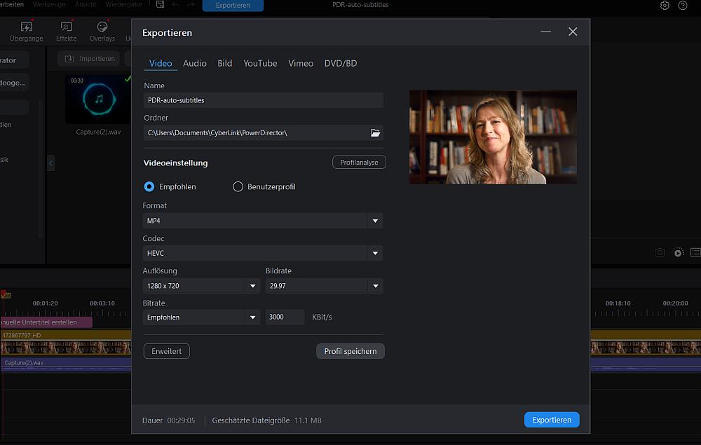 Videos komprimieren mit PowerDirector