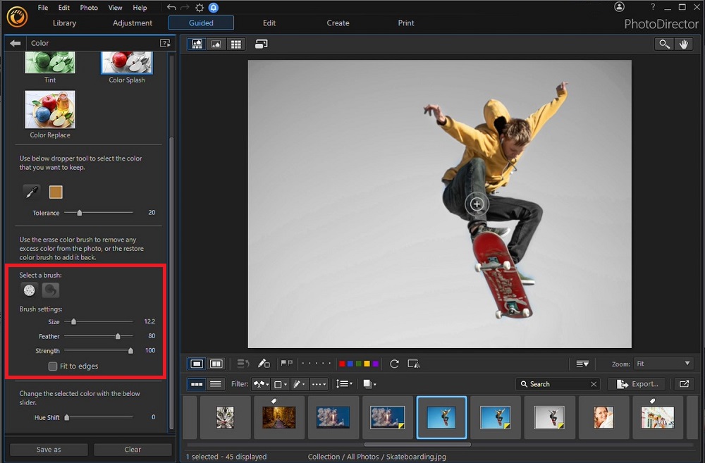 PhotoDirector - Color Splash Brush