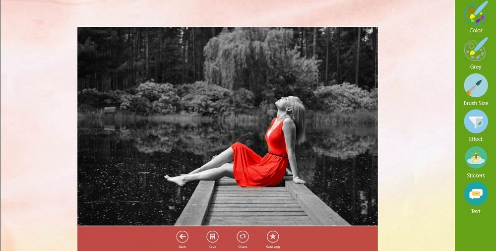 Color Splash Effect Interface