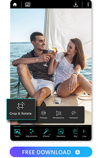 PhotoDirector App - Crop and Rotate