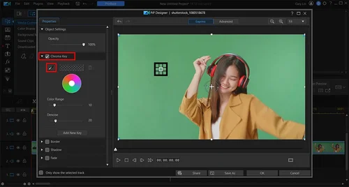 PowerDirector Interface - Chroma Key