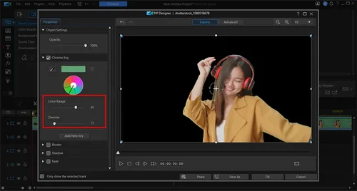 PowerDirector Interface - Denoise