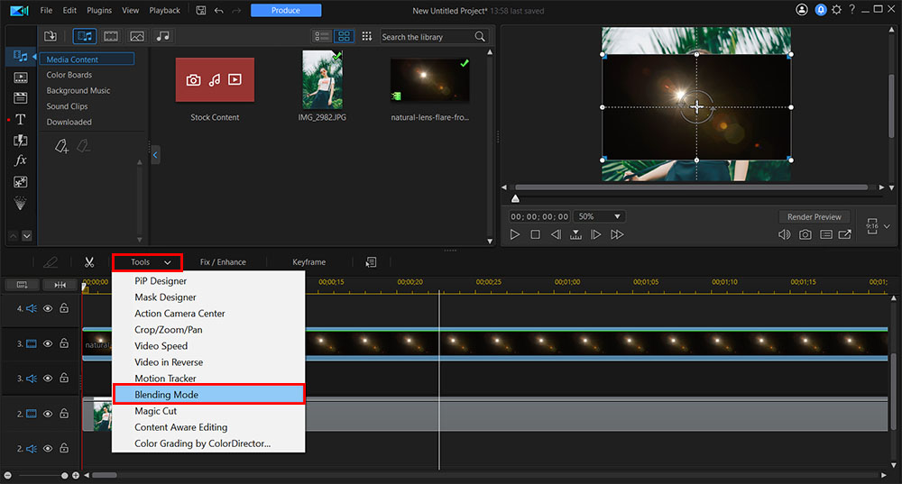 PowerDirector Interface - Tools
