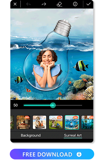 Use the best photo editor app, PhotoDirector to create amazing blur and bokeh effects