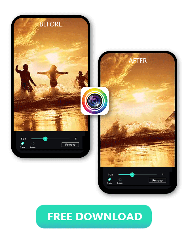 Use the best photo editor app, PhotoDirector to remove objects and people, creating a clean professional photo