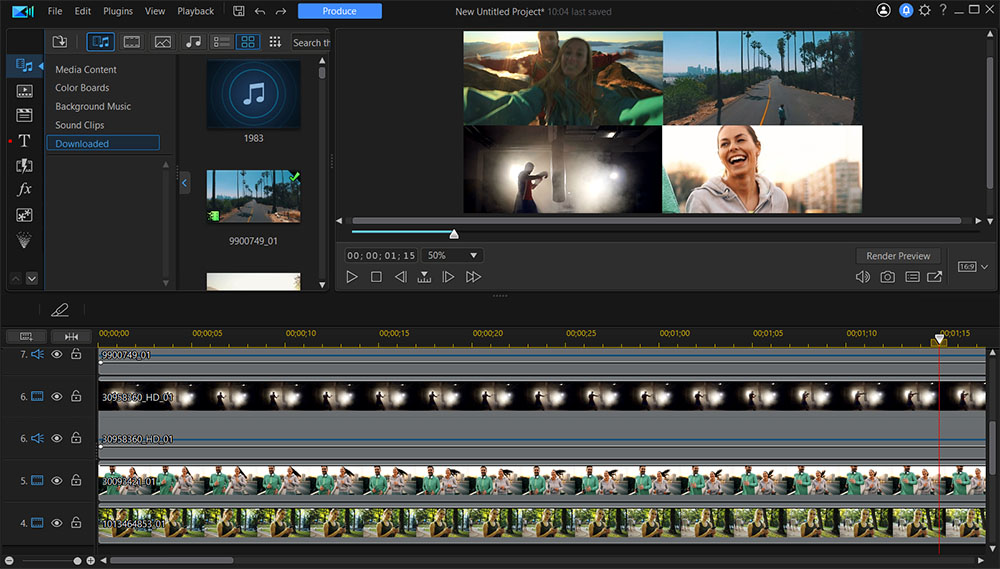 파워디렉터 인터페이스