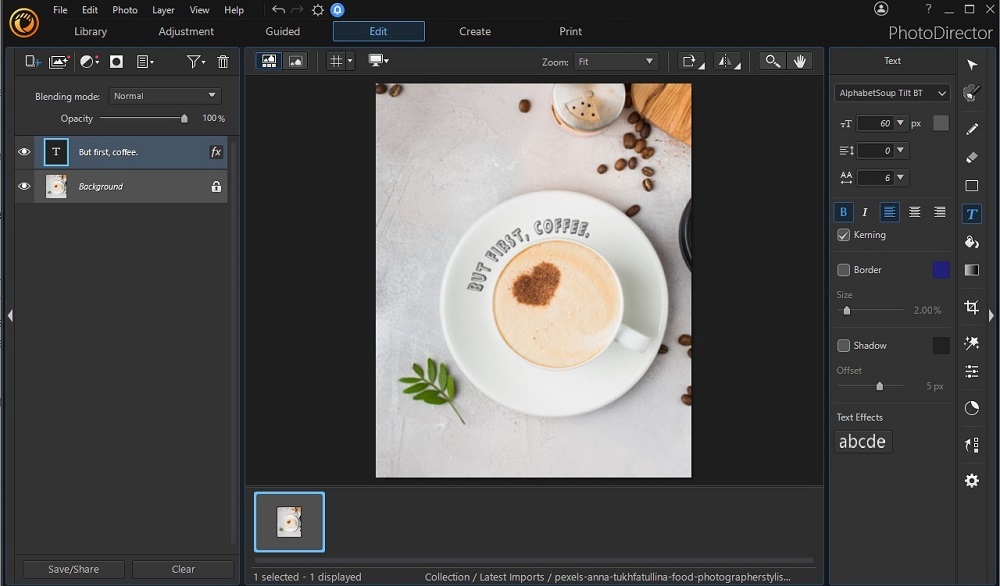 PhotoDirector Interface