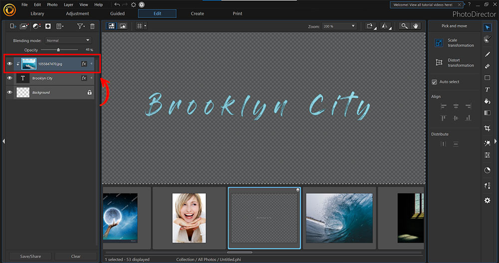 PowerDirector - Add Empty Layer