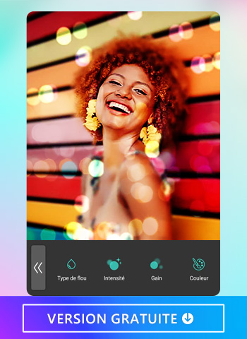 PhotoDirector Interface - Meilleure application effet Bokeh