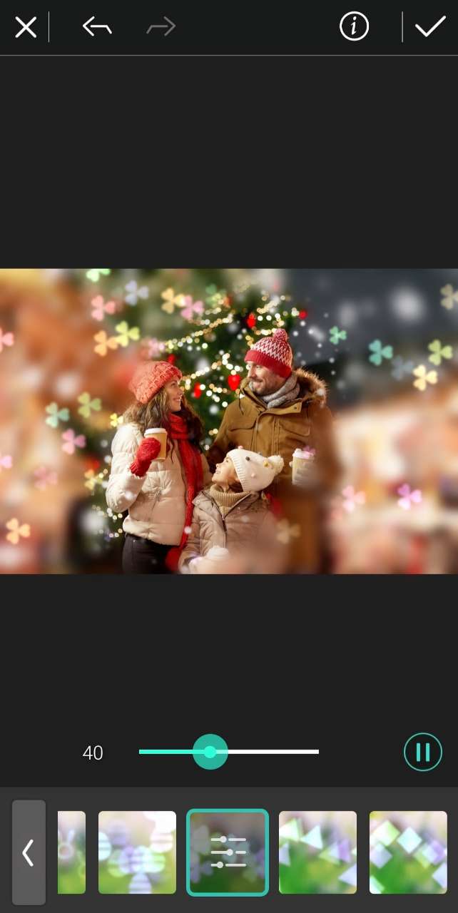 PhotoDirector Interface - Meilleure application effet Bokeh