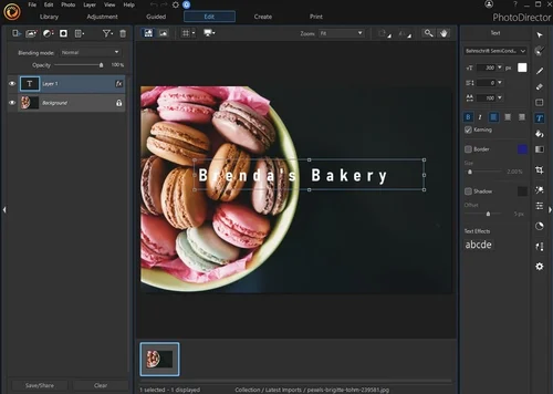 PhotoDirector - Add Text