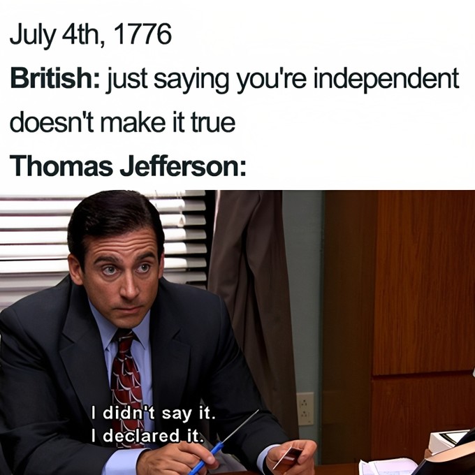 I didn't say it. I declared it.