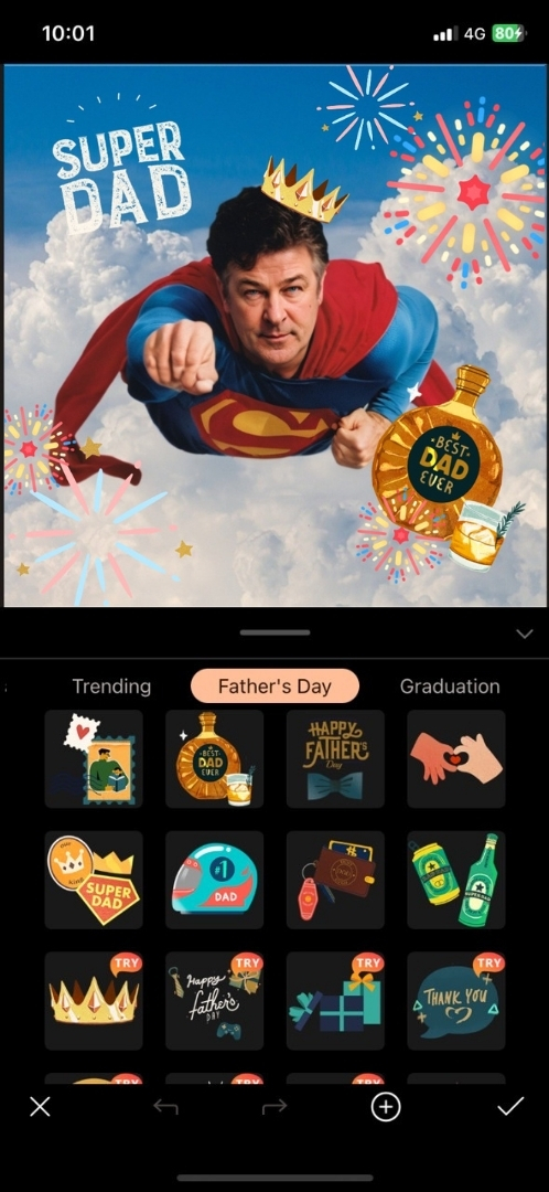 Add stickers with PhotoDirector