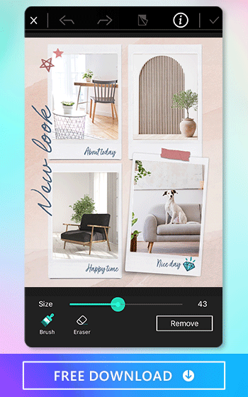 Use the best photo editor app, creating a clean professional photo